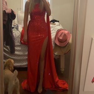 Sherri Hill red sparkle dress